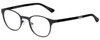 Profile View of Eyebobs Mathlete Designer Progressive Lens Prescription Rx Eyeglasses in Matte Gun Metal Black Unisex Round Full Rim Metal 46 mm