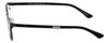 Side View of Eyebobs Mathlete Designer Reading Eye Glasses with Prescription Progressive Rx Lenses in Matte Gun Metal Black Unisex Round Full Rim Metal 46 mm