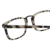 Close Up View of Eyebobs Mensch Designer Reading Glasses Black Marble Tortoise Havana Grey 52 mm