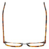 Top View of Eyebobs Mensch Designer Reading Eye Glasses with Prescription Progressive Rx Lenses in Tortoise Havana Brown Gold Crystal Unisex Square Full Rim Acetate 52 mm