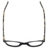 Top View of Eyebobs Miss Judged Designer Reading Eye Glasses with Custom Left and Right Powered Lenses in Black Marble Tortoise Havana Grey Ladies Cateye Full Rim Acetate 47 mm