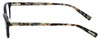 Side View of Eyebobs Miss Judged Designer Reading Eye Glasses with Custom Left and Right Powered Lenses in Black Marble Tortoise Havana Grey Ladies Cateye Full Rim Acetate 47 mm