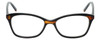 Front View of Eyebobs Not Tonight Designer Reading Eye Glasses with Prescription Bi-Focal Rx Lenses in Black Tortoise Havana Gold Crystal Ladies Cateye Full Rim Acetate 51 mm