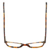 Top View of Eyebobs Not Tonight Designer Reading Eye Glasses with Custom Left and Right Powered Lenses in Light Tortoise Havana Brown Gold Crystal Ladies Cateye Full Rim Acetate 51 mm