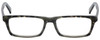 Front View of Eyebobs Number Cruncher Designer Reading Eye Glasses with Custom Left and Right Powered Lenses in Striped Grey Brown Tortoise Havana Unisex Rectangle Full Rim Acetate 53 mm
