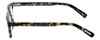 Side View of Eyebobs Number Cruncher Designer Reading Eye Glasses with Custom Left and Right Powered Lenses in Striped Grey Brown Tortoise Havana Unisex Rectangle Full Rim Acetate 53 mm