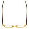 Top View of Eyebobs On Board Round Designer Reading Glasses Champagne Gold Yellow Brown 47mm