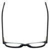 Top View of Eyebobs Over Served Round Full Rim Designer Reading Glasses in Gloss Black 51 mm