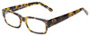 Profile View of Eyebobs Peckerhead Designer Progressive Lens Prescription Rx Eyeglasses in Dark Tortoise Havana Brown Gold Unisex Rectangle Full Rim Acetate 50 mm