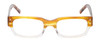 Front View of Eyebobs Peckerhead Designer Reading Glasses Blonde Tort Havana Brown Gold 50 mm