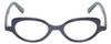 Front View of Eyebobs Peep Show Ladies Cateye Designer Reading Glasses Purple Blue Marble 46mm