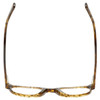 Top View of Eyebobs Phone It In Round Reading Glasses Stripe Gold Brown Marble Tortoise 49mm