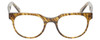 Front View of Eyebobs Phone It In Designer Reading Eye Glasses with Single Vision Prescription Rx Lenses in Striped Gold Brown Marble Tortoise Unisex Round Full Rim Acetate 49 mm