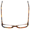 Top View of Eyebobs Purrfect Designer Reading Eye Glasses with Custom Left and Right Powered Lenses in Tortoise Havana Brown Gold Ladies Cateye Full Rim Acetate 54 mm