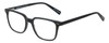 Profile View of Eyebobs See Suite Designer Blue Light Blocking Eyeglasses in Matte Black Unisex Square Full Rim Acetate 51 mm