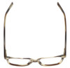 Top View of Eyebobs See Suite Designer Reading Eye Glasses with Prescription Bi-Focal Rx Lenses in Striped Brown Horn Marble Unisex Square Full Rim Acetate 51 mm