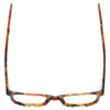 Top View of Eyebobs C See Through Designer Reading Eye Glasses with Prescription Progressive Rx Lenses in Light Tortoise Havana Brown Gold Crystal Unisex Square Full Rim Acetate 52 mm