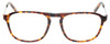 Front View of Eyebob Schmoozer Designer Reading Glasses Tortoise Havana Brown Gold Silver 52mm