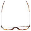 Top View of Eyebobs Schmoozer Designer Reading Eye Glasses with Prescription Bi-Focal Rx Lenses in Tortoise Havana Brown Gold Silver Unisex Square Full Rim Acetate 52 mm