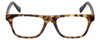 Front View of Eyebobs Smokin Designer Reading Eye Glasses with Single Vision Prescription Rx Lenses in Matte Blonde Tortoise Havana Brown Gold Ladies Square Full Rim Acetate 45 mm