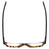 Top View of Eyebobs Smokin Designer Reading Eye Glasses with Prescription Bi-Focal Rx Lenses in Matte Blonde Tortoise Havana Brown Gold Ladies Square Full Rim Acetate 45 mm