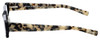 Side View of Eyebobs Snippy .5-Rimless Reading Glasses Matte Black Leopard Grey Tortoise 48mm