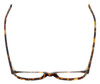 Top View of Eyebobs Stew Zoo Designer Reading Eye Glasses with Custom Left and Right Powered Lenses in Tortoise Havana Brown Gold Crystal Ladies Cateye Full Rim Acetate 52 mm
