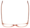 Top View of Eyebobs Sweetie Ladies Cateye Designer Reading Glasses Pink Crystal Blush 54 mm