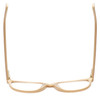 Top View of Eyebobs Sweetie Designer Reading Eye Glasses with Single Vision Prescription Rx Lenses in Tan Taupe Brown Ladies Cateye Full Rim Acetate 54 mm