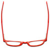 Top View of Eyebobs Take A Stand Designer Reading Eye Glasses with Single Vision Prescription Rx Lenses in Black Layer Red Ladies Cateye Full Rim Acetate 47 mm