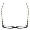 Top View of Eyebobs Thick Eye Designer Reading Glasses Gloss Black Mosaic Crystal White 50mm