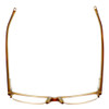 Top View of Eyebobs Top Dog Designer Reading Eye Glasses with Single Vision Prescription Rx Lenses in Light Brown Horn Marble Crystal Unisex Square Semi-Rimless Acetate 56 mm