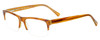 Profile View of Eyebobs Top Dog Designer Single Vision Prescription Rx Eyeglasses in Light Brown Horn Marble Crystal Unisex Square Semi-Rimless Acetate 56 mm