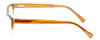Side View of Eyebobs Top Dog Designer Reading Eye Glasses with Single Vision Prescription Rx Lenses in Light Brown Horn Marble Crystal Unisex Square Semi-Rimless Acetate 56 mm
