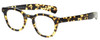 Profile View of Eyebobs Total Wit Designer Bi-Focal Prescription Rx Eyeglasses in Tortoise Havana Brown Light Gold Crystal Unisex Round Full Rim Acetate 46 mm
