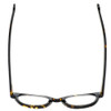 Top View of Eyebobs Total Wit Designer Reading Eye Glasses with Prescription Bi-Focal Rx Lenses in Dark Tortoise Havana Brown Gold Crystal Unisex Round Full Rim Acetate 46 mm