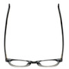 Top View of Eyebobs Total Wit Designer Reading Eye Glasses with Prescription Bi-Focal Rx Lenses in Grey Marble Fade Crystal Unisex Round Full Rim Acetate 46 mm