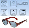 Calabria 4370SB Bi-Focal Reading Sunglasses 35 Colors & Powers Black/Red/Brown +