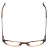 Top View of John Varvatos V355-RED WOOD Designer Reading Glasses Brown Tortoise Marble 51 mm