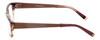 Side View of John Varvatos V355-REDWOOD Designer Progressive Lens Blue Light Blocking Eyeglasses in Brown Tortoise Marble Crystal Fade Unisex Oval Full Rim Acetate 51 mm