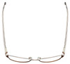 Top View of Lucky Brand Delilah Ladies Cateye Designer Reading Glasses Brown Lace Trellis 52mm