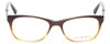 Front View of Lucky Brand Palm Unisex Square Designer Reading Glasses Brown Crystal Fade 52 mm