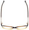 Top View of Lucky Brand Palm Designer Progressive Lens Prescription Rx Eyeglasses in Brown Crystal Fade Unisex Square Full Rim Acetate 52 mm