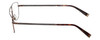 Side View of John Varvatos V148 Designer Progressive Lens Prescription Rx Eyeglasses in Antique Brown Mens Classic Full Rim Metal 60 mm