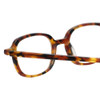Close Up View of Eyebobs Been There 2291-19 Designer Reading Eye Glasses with Custom Cut Powered Lenses in Matte Tortoise Havana Brown Gold Unisex Oval Full Rim Acetate 45 mm