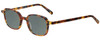 Profile View of Eyebobs Been There 2291-19 Designer Polarized Reading Sunglasses with Custom Cut Powered Smoke Grey Lenses in Matte Tortoise Havana Brown Gold Unisex Oval Full Rim Acetate 45 mm