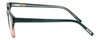 Side View of Eyebobs Befuddled 2702-26 Designer Blue Light Blocking Eyeglasses in Green Glitter Purple Crystal Fade Ladies Classic Full Rim Acetate 46 mm