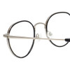 Close Up View of Eyebobs BFF 3173-00 Unisex Oval Full Designer Reading Glasses Silver Black 46 mm