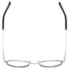 Top View of Eyebobs BFF 3173-00 Unisex Oval Full Designer Reading Glasses Silver Black 46 mm