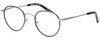 Profile View of Eyebobs BFF 3173-00 Designer Blue Light Blocking Eyeglasses in Silver Black Unisex Oval Full Rim Metal 46 mm